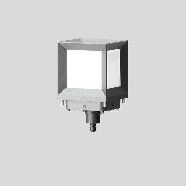 BEGA - Pollerleuchtenkopf, 3000 K, silber, 220x220mm