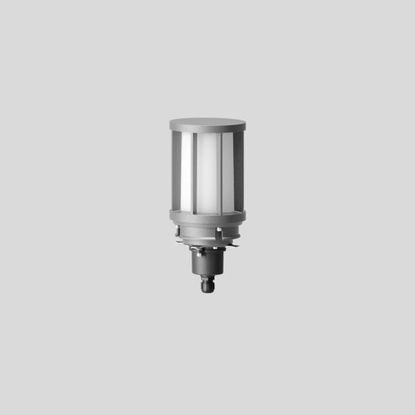 BEGA - Pollerleuchtenkopf, 3000 K, silber, D:140 mm