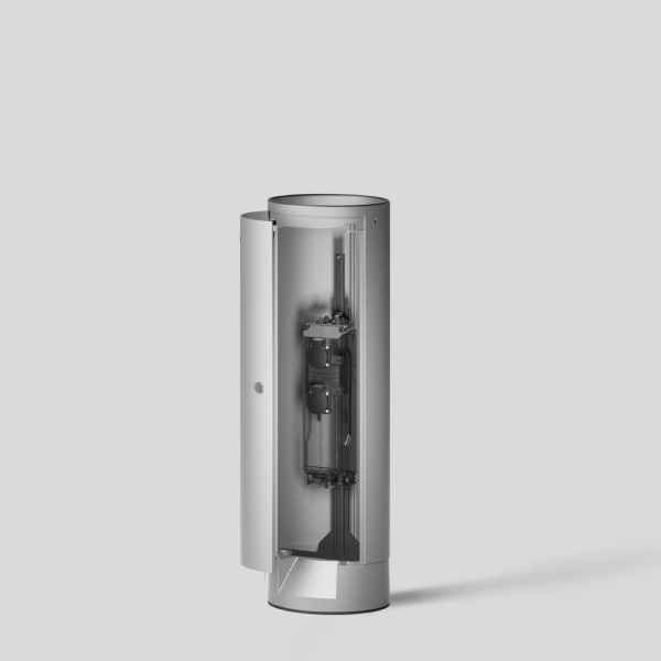 BEGA - E-Pollerleuchtenrohr, silber, D:265 mm