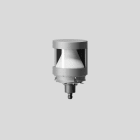 BEGA - Pollerleuchtenkopf, silber, 4000 K, D:190 mm