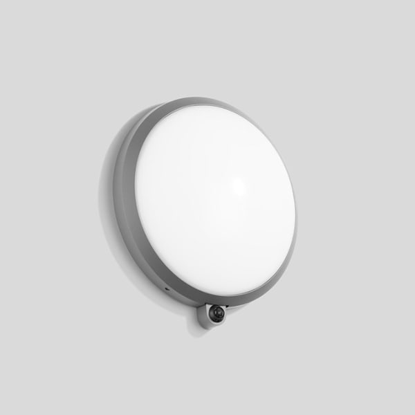 BEGA - Wandleuchte mit PIR-Sensor für den Innen- & Außenbereich Silber · 3000 K