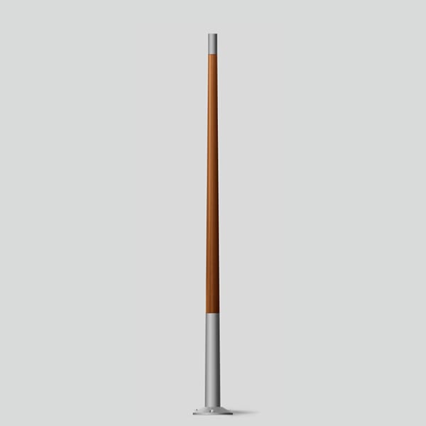BEGA - Holzmast  Silber