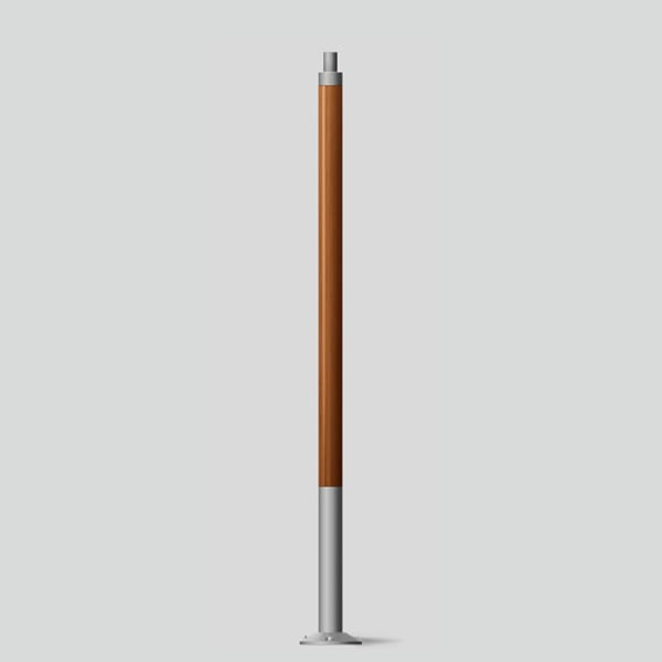 BEGA - Holzmast  Silber