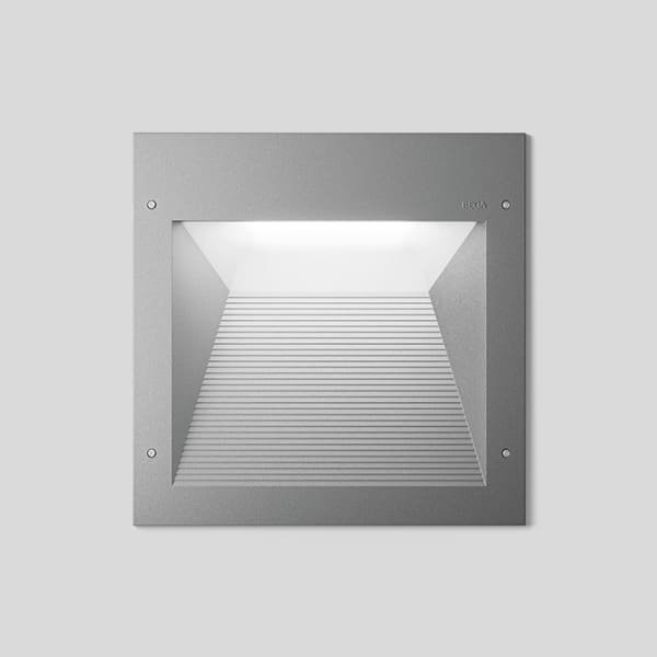 BEGA - Wand- und Deckeneinbauleuchte für den Innen- & Außenbereich Silber · 4000 K