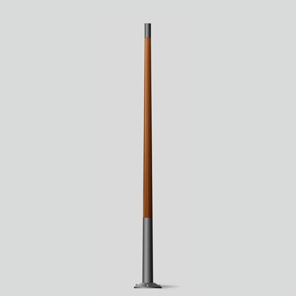 BEGA - Holzmast Grafit