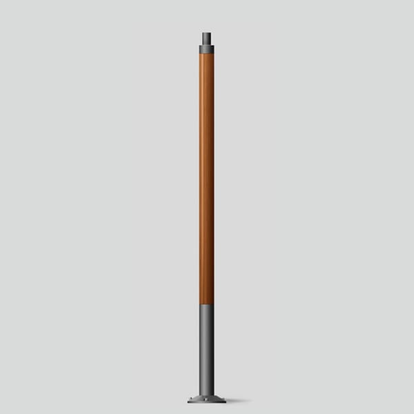 BEGA - Holzmast Grafit