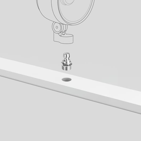 BEGA - G½-Befestiger mit Anschlussadapter