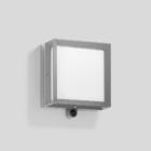BEGA - Wandleuchte mit PIR-Sensor, für den Innen- & Außenbereich, Silber 3000 K 4000 K