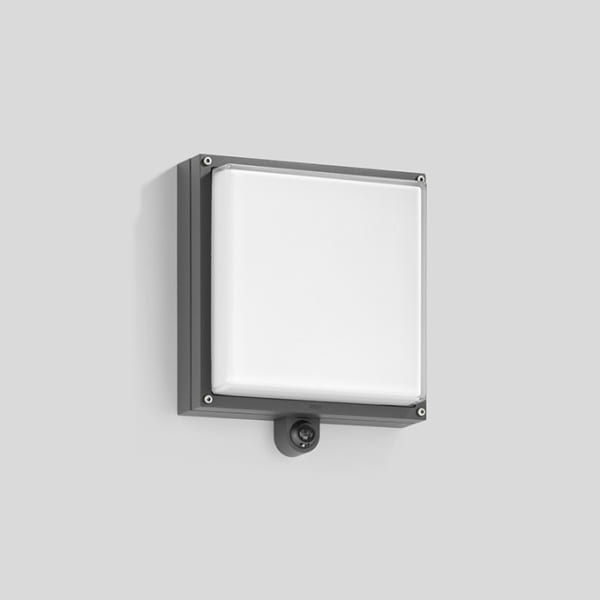 BEGA - Wandleuchte mit PIR-Sensor, für den Innen- & Außenbereich, Grafit 3000 K 4000 K