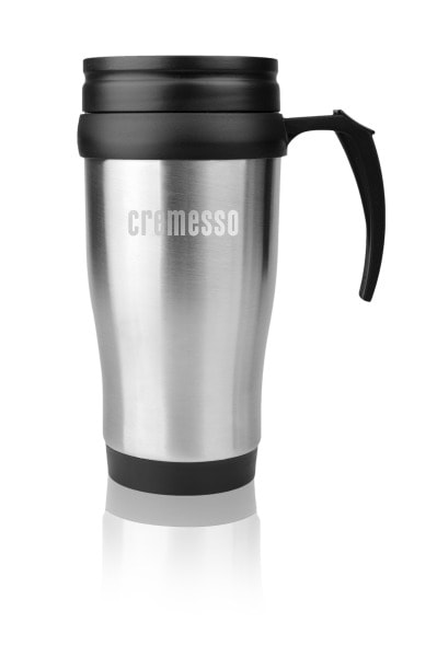 CREMESSO - Thermobecher 400ml, schwarz-edelstahl