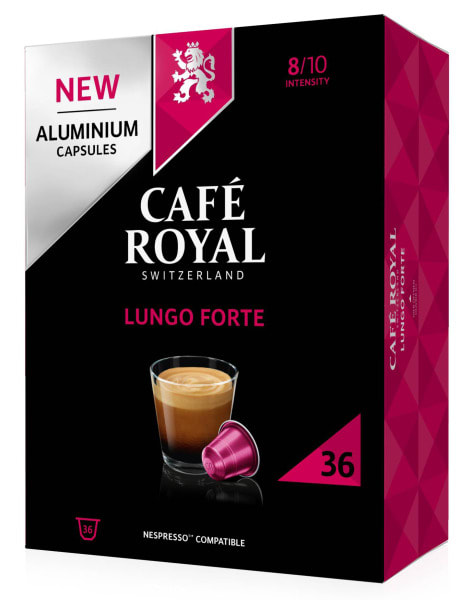 CAFE ROYAL - Kaffeekapselbox Alu Lungo Forte(36 Kapseln) f.Nespressom.