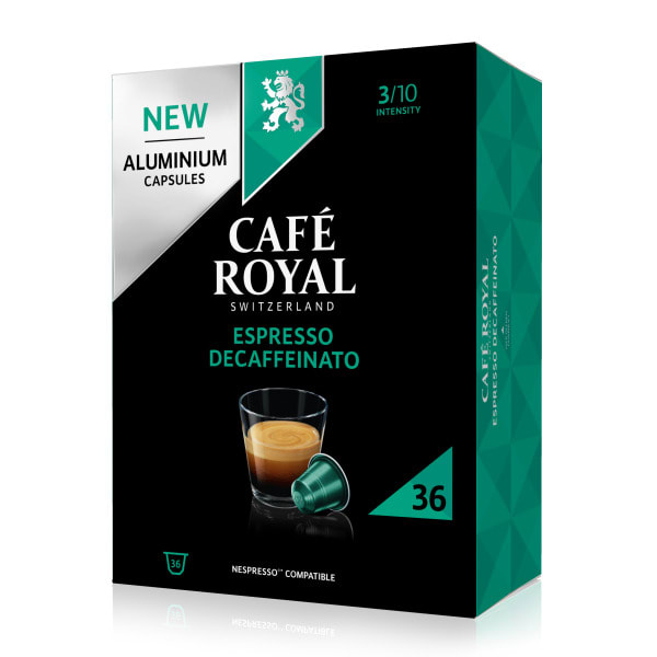 CAFE ROYAL - Kaffeekapselbox Alu Espresso Decaffeinato (36K) f.Nespressom
