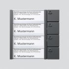 SIEDLE - Bus-Tasten-Modul BTM 650-04 DG, dunkelgrau-glimmer