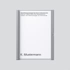 SIEDLE - Namensschild kpl. TM 612-1/, BTM 650-01 SM, silber-metallic