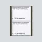 SIEDLE - Namensschild kpl. TM 611-2 GM, graphitbraun-metallic