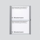SIEDLE - Namensschild kpl. TM 612-2/, BTM 650-02 SM, silber-metallic