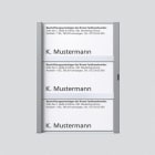 SIEDLE - Namensschild kpl. TM 612-3/, BTM 650-03 SM, silber-metallic
