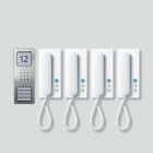 SIEDLE - Set Compact Audio SET CA 812-4 E/W, edelstahl-gebürstet