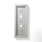 SIEDLE - Gehäuse-Aufputz GA 612-3/1-01 SM, silber-metallic