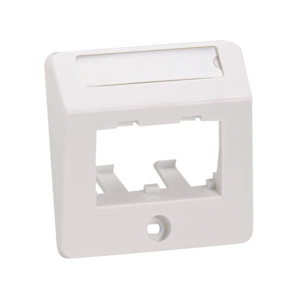 PANDUIT - Zentralplatte 50x50mm mit Tragring, 2-Port, RAL9010