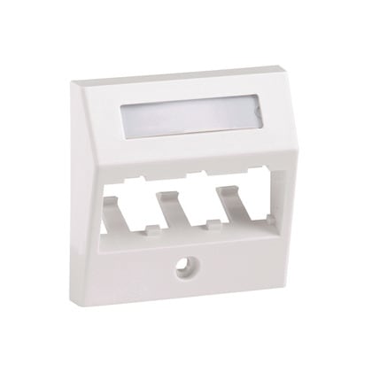 PANDUIT - Zentralplatte 55x55mm mit Tragring, 3-Port, RAL9010