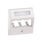 PANDUIT - Zentralplatte 55x55mm mit Tragring, 3-Port, RAL9010
