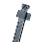 PANDUIT - Kabelbinder m. sep. Verschlusskopf , 376x7,6mm, PA 6.6, schw. uv-best., VPE 500