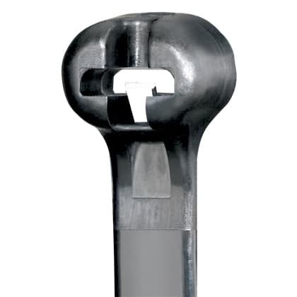 PANDUIT - BT1.5I-C0, Kabelbinder mit Stahlnase, 155x3,6mm, PA 6.6, schw. uv-best., VPE 100