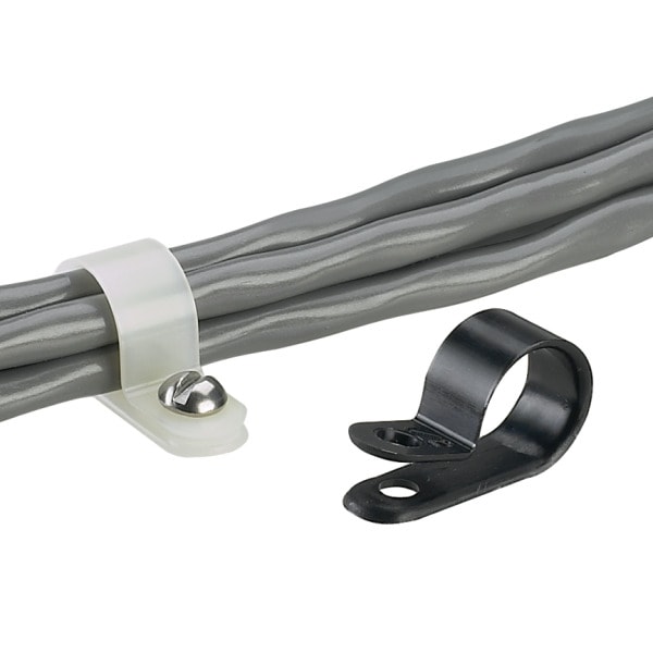 PANDUIT - Kabelklemme m. festen Durchmesser,6.4mm-Bündeld.,M5 Schraube,natur,VPE 100