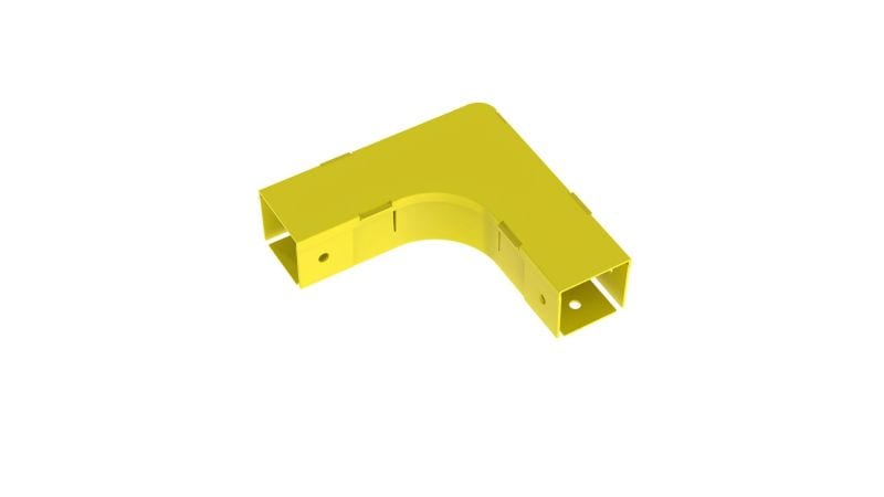PANDUIT - FiberRunner 2x2 90° Bogen horizontal mit Deckel für 50x50mm Kanal gelb