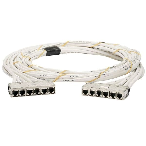 PANDUIT - QuickNet Kat.6A Trunk mit 6Port Buchsenmdoulkassetten beidseitig 11m
