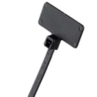 PANDUIT - beschreibbarer Kabelbinder, Flag, 4.3L (109mm), Mini, Wasserbeständig, Schwarz