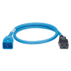 PANDUIT - Dual-Locking IT Power Cord, IEC C20 to IEC C19, 6 feet (1.8m), Blue