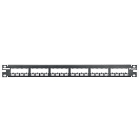 PANDUIT - 19 Zoll Patchpanel 24 Port Mini-Com 1HE leer sw o. Abfang.