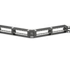 PANDUIT - QuickNet Patchpanel gewinkelt 48 Ports 1HE schwarz
