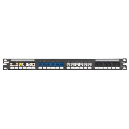 PANDUIT - QuickNet Patchpanel flach 24 Ports 1HE schwarz