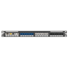 PANDUIT - QuickNet Patchpanel flach 24 Ports 1HE schwarz