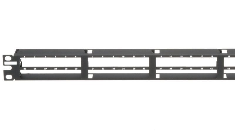 PANDUIT - QuickNet Patchpanel flach 48 Ports 1HE schwarz
