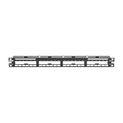 PANDUIT - QuickNet Patchpanel flach 24 Ports 1HE Metall schwarz