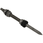 SONEPAR HW - Stockschraubenset A2 M12x200 inkl.Dichtung EPDM + Muttern