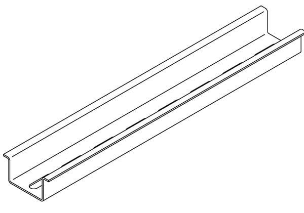 POLLMANN - Tragschiene TS35/2 15-2000 verz. gelo. M5