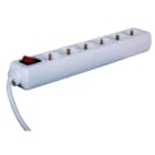 POLLMANN - Tischsteckdose TSD 6-f. 1,5m ws vers.+ Schalt.