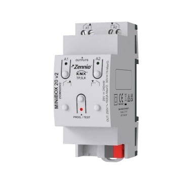 CSLM - MINiBOX 20 v2. KNX Multifunktionsaktor mit KNX Secure - 2 Ausgänge 16A