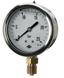 CSLM - JAKO Fig. 130 Standard Glyzerinmanometer Rohrfeder DIN EN837