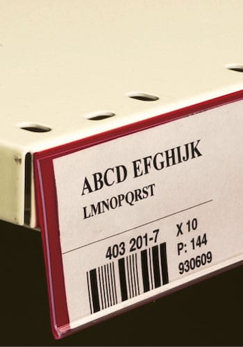 SONEPAR - Sonepar Lager - Schiene Lagerplatzbeschriftung Transparent 26x995mm
