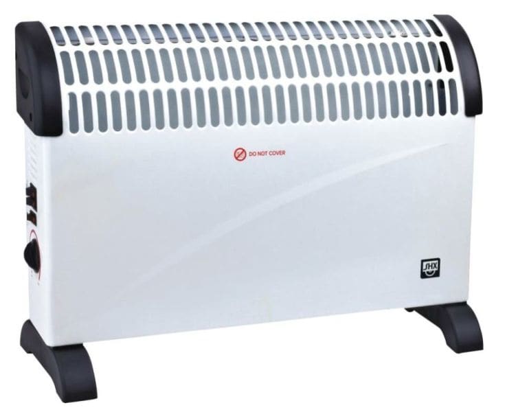 SHX - Standkonvektor 2000W b.20m² 3St Thermost Ü-Schutz ws-sw