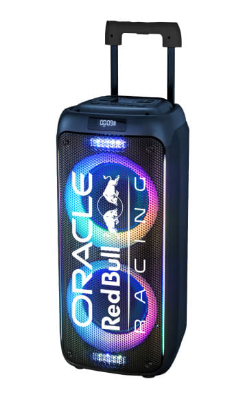 ORACLE RED BULL RACING - Party Lautspr. BT 40W (RMS) USB FB Disp LED-Bel. Akku sw