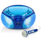 LENCO - Boombox tragbar FM radio cd mp3 usb Beleuchtung blau