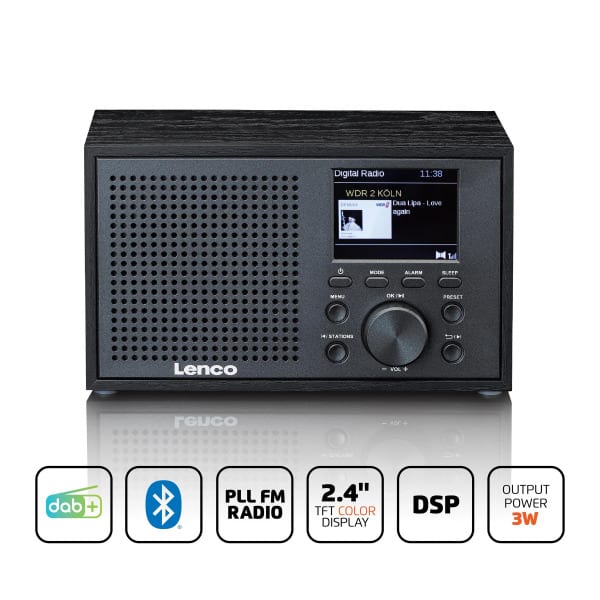 LENCO - Radio DAR-017 black