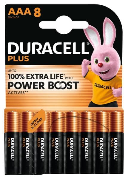 DURACELL - Batterie Plus Mainline Alkal. Micro AAA LR03 1.5V 1Bli=8Stk